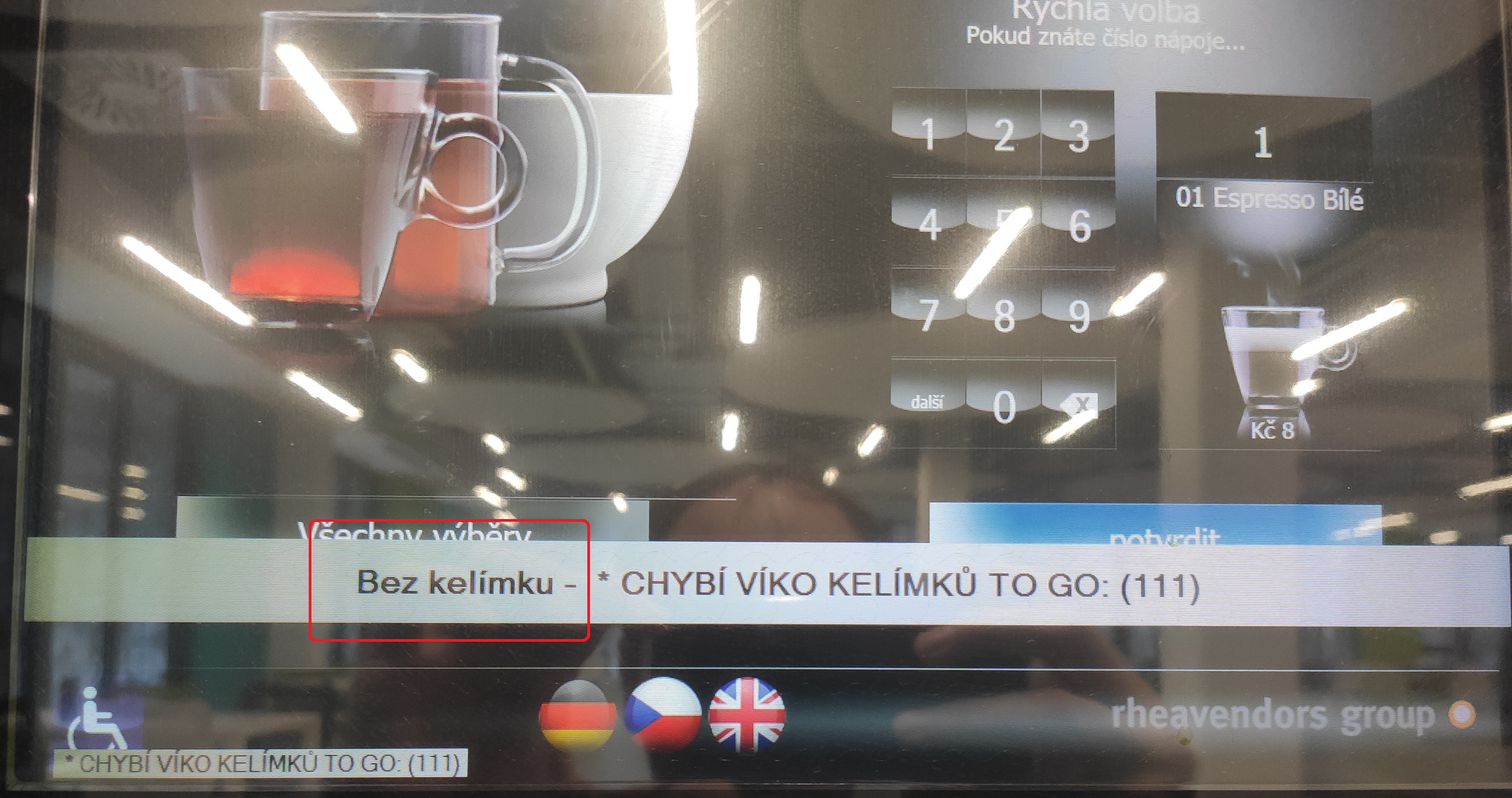 Automaty bez kelímku