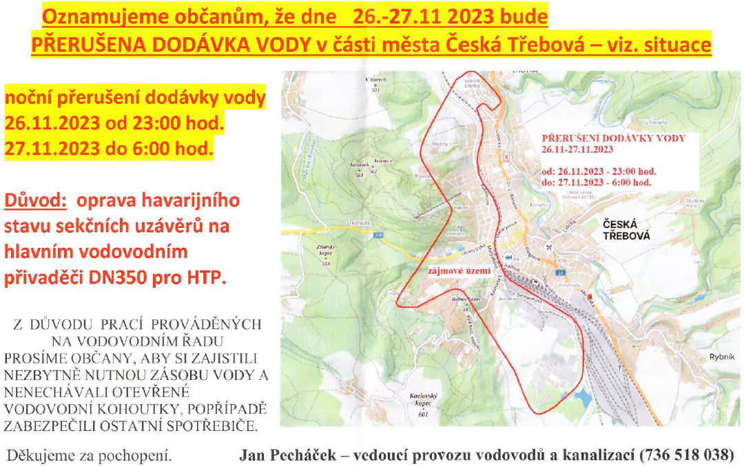 Preruseni dodavky vody 231127